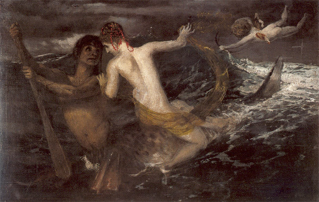 Triton carrying a nereid on his back - Arnold Böcklin