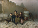 Troika. Apprentice Workmen Carrying Water by Vasily Perov — group oil painting wall art, Realism
