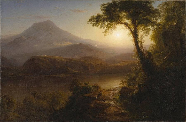 Tropical Scenery by Frederic Edwin Church — hand-painted landscape oil painting reproduction on canvas
