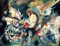Troubled by Wassily Kandinsky — hand-painted abstract oil painting reproduction on canvas