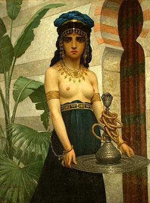 Harem servant girl by Paul Trouillebert — hand-painted cultural oil painting reproduction on canvas