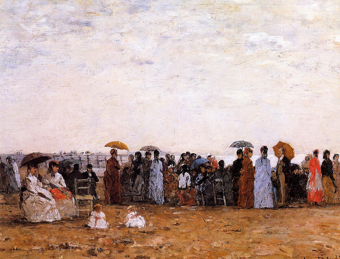 Trouville, Beach Scene - Eugene Boudin