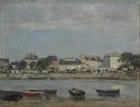 Trouville by Eugene Boudin — hand-painted architectural oil painting reproduction on canvas