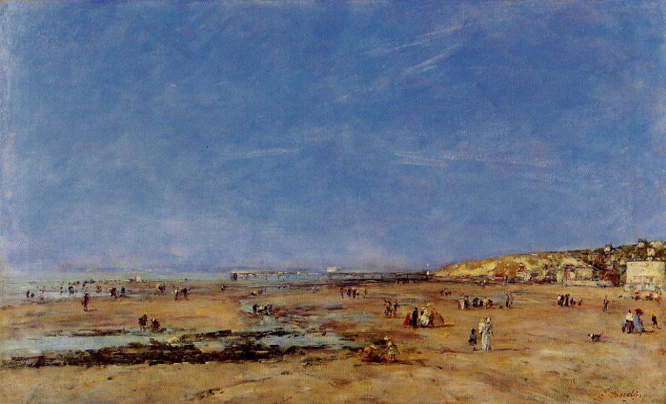 Trouville, Panorama of the Beach - Eugene Boudin