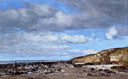 Trouville, Shore and Rocks by Eugene Boudin — seascapes oil painting wall art, Realism