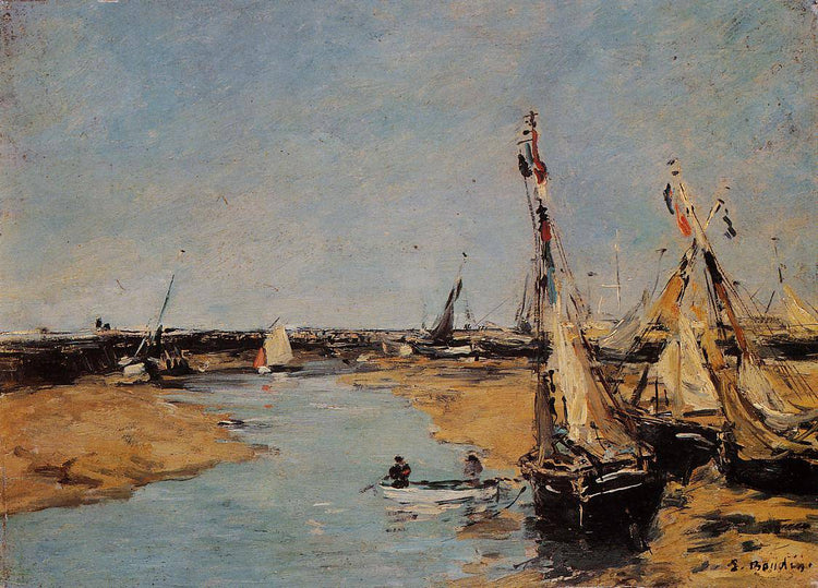 Trouville, the Jettys at Low Tide - Eugene Boudin