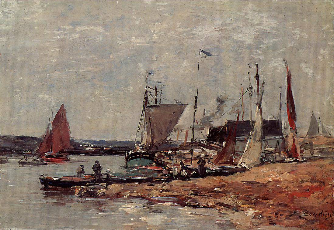 Trouville, the Port - Eugene Boudin