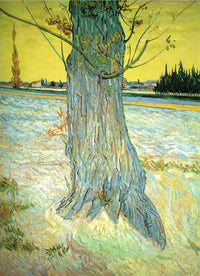 Trunk of an Old Yew Tree by Vincent van Gogh — hand-painted botanical oil painting reproduction on canvas
