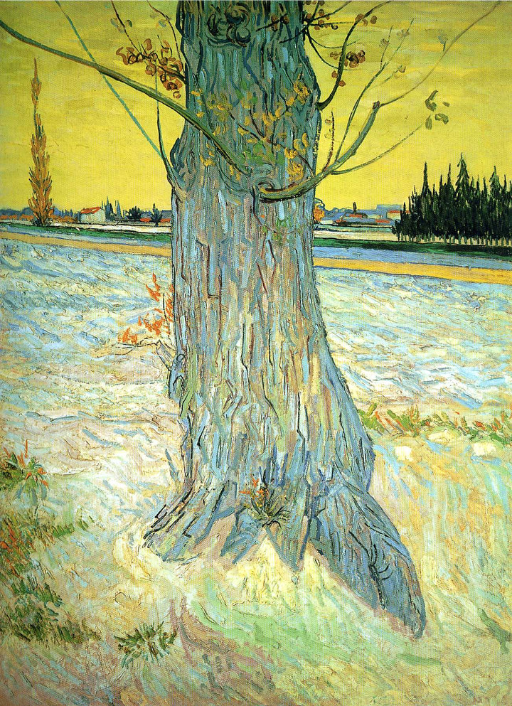 Trunk of an Old Yew Tree by Vincent van Gogh — hand-painted botanical oil painting reproduction on canvas