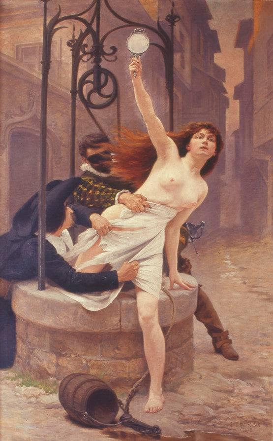 Truth Leaving the Well by Edouard Debat-Ponsan — hand-painted cultural oil painting reproduction on canvas