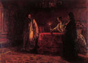 Tsar Boris and the Queen Martha by Nikolai Ge — hand-painted cultural oil painting reproduction on canvas