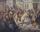 Tsar Simeon Enters Preslav by Georgi Mashev — group oil painting wall art, Post Impressionism