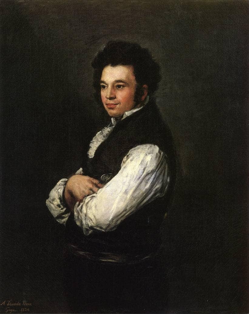 Tubercio Pérez Cuervo by Francisco Goya — hand-painted portrait oil painting reproduction on canvas