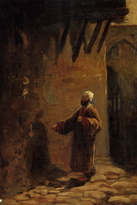 Turk in Enger Gasse by Carl Spitzweg — hand-painted botanical oil painting reproduction on canvas