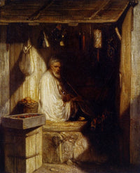 Turkish Merchant Smoking in His Shop by Alexandre-Gabriel Decamps — hand-painted cultural oil painting reproduction on canvas