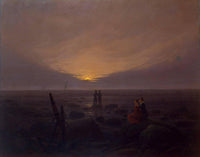 Twilight at Seaside by Caspar David Friedrich — hand-painted eco oil painting reproduction on canvas