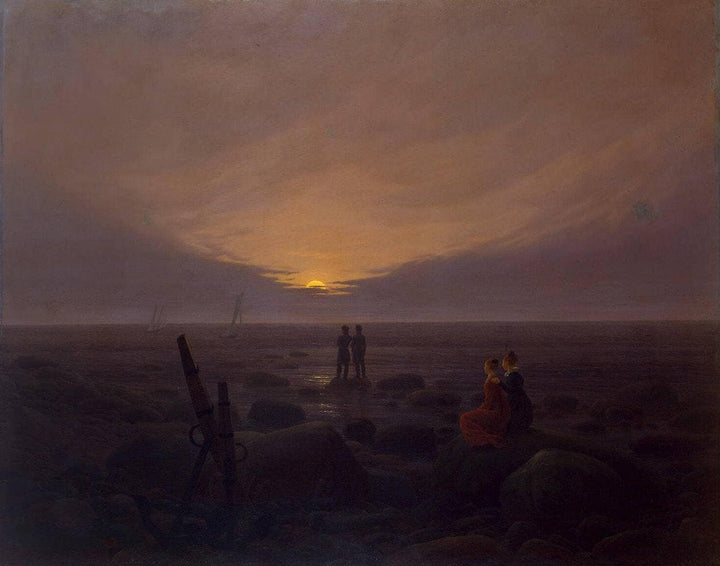 Twilight at Seaside by Caspar David Friedrich — hand-painted eco oil painting reproduction on canvas