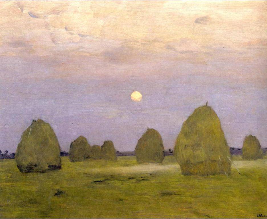 Twilight. Haystacks - Isaac Levitan