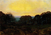 Twilight, The Vegetable Garden by John Atkinson Grimshaw — hand-painted botanical oil painting reproduction on canvas