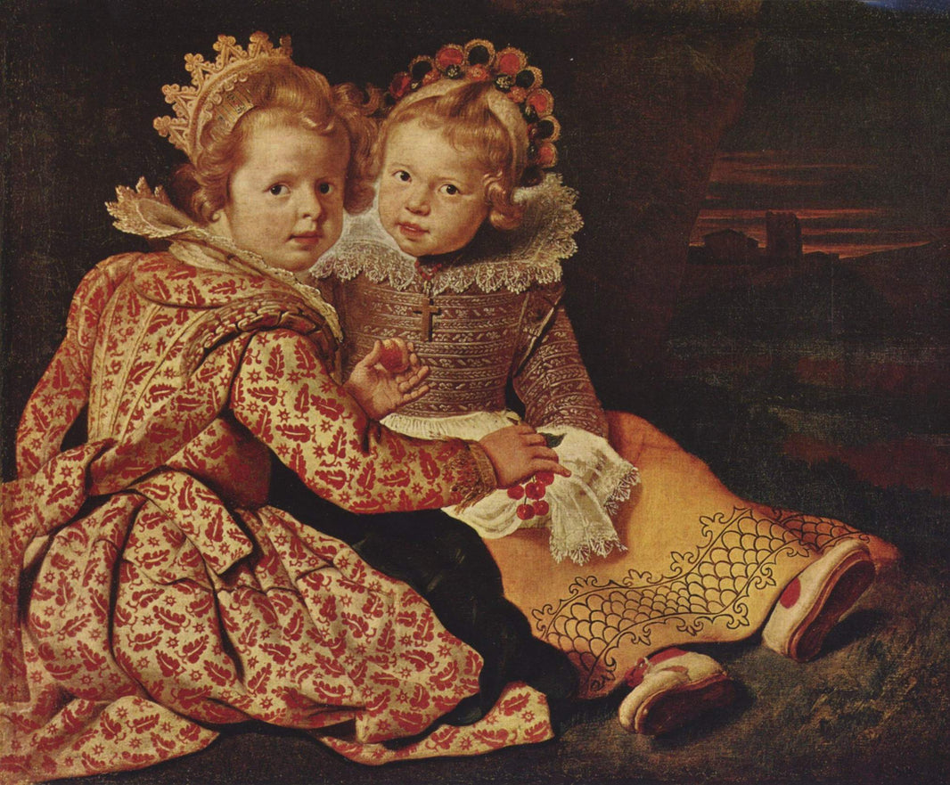 Magdalena and Jan-Baptist de Vos, Children of the Painter by Cornelis de Vos — hand-painted portrait oil painting reproduction on canvas