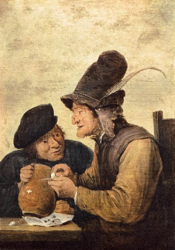 Two Drunkards by David Teniers the Younger — hand-painted portrait oil painting reproduction on canvas