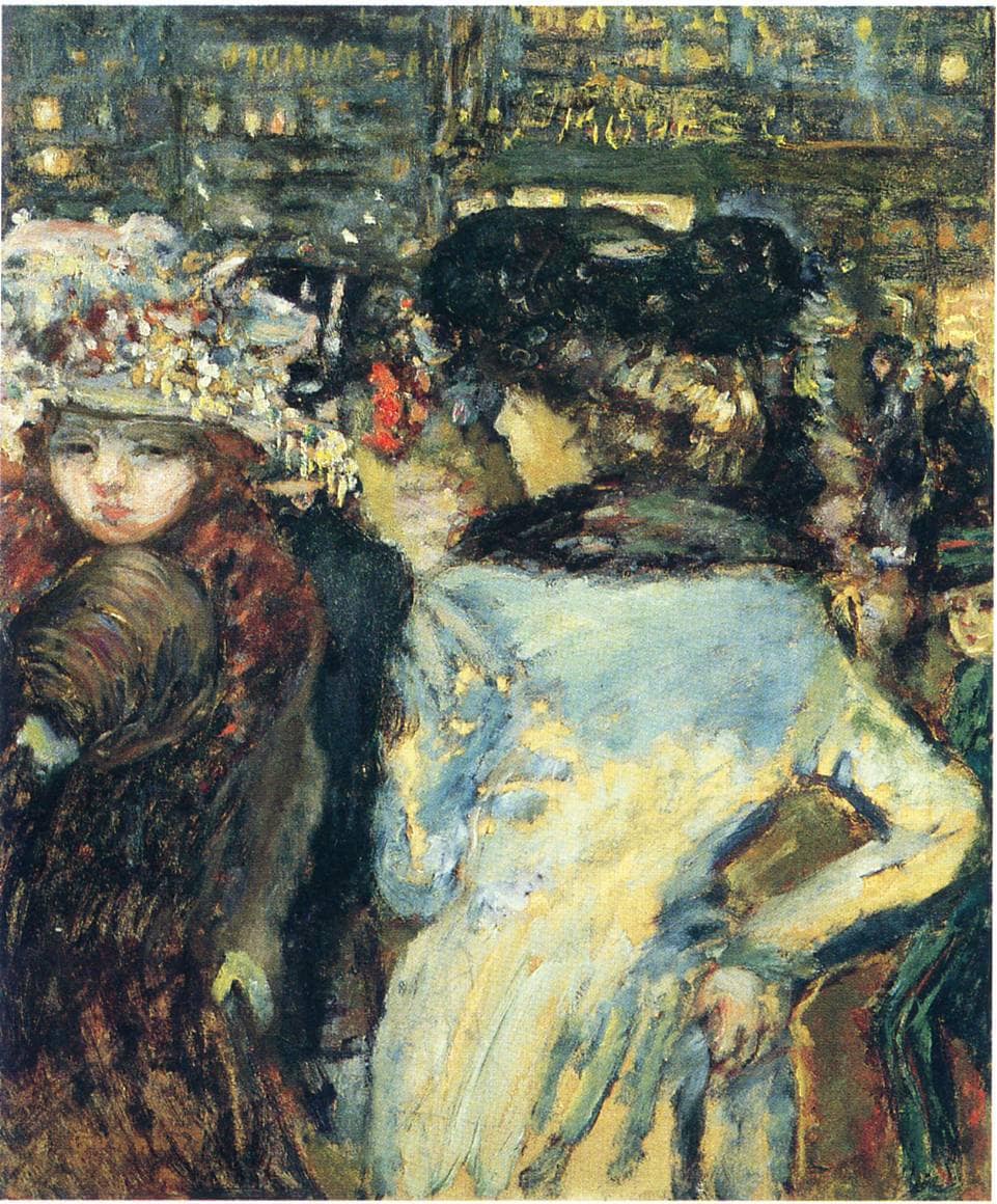 Two Elegant Ladies, Place de Clichy by Pierre Bonnard — hand-painted botanical oil painting reproduction on canvas