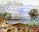 Two Figures by the Water by Pierre-Auguste Renoir — hand-painted landscape oil painting reproduction on canvas