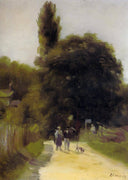 Two Figures in a Landscape by Pierre-Auguste Renoir — rural oil painting wall art, Realism