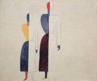Two Figures by Kazimir Malevich — hand-painted abstract oil painting reproduction on canvas