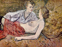 Two Friends by Henri de Toulouse-Lautrec — male oil painting wall art, Post Impressionism