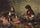 Two girls arranging flowers in apartment