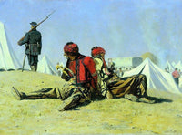 Two hawks (Bashi-bazouk) by Vasily Vereshchagin — hand-painted cultural oil painting reproduction on canvas