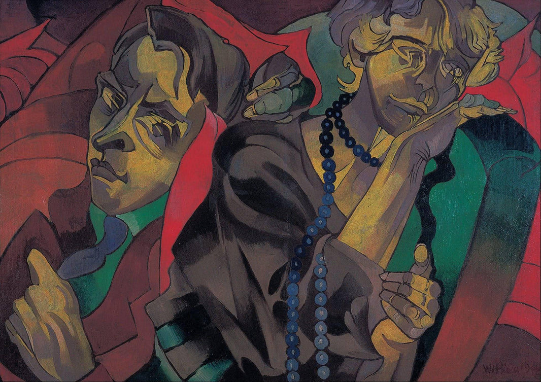 Two Heads by StanisÅaw Ignacy Witkiewicz — hand-painted abstract oil painting reproduction on canvas