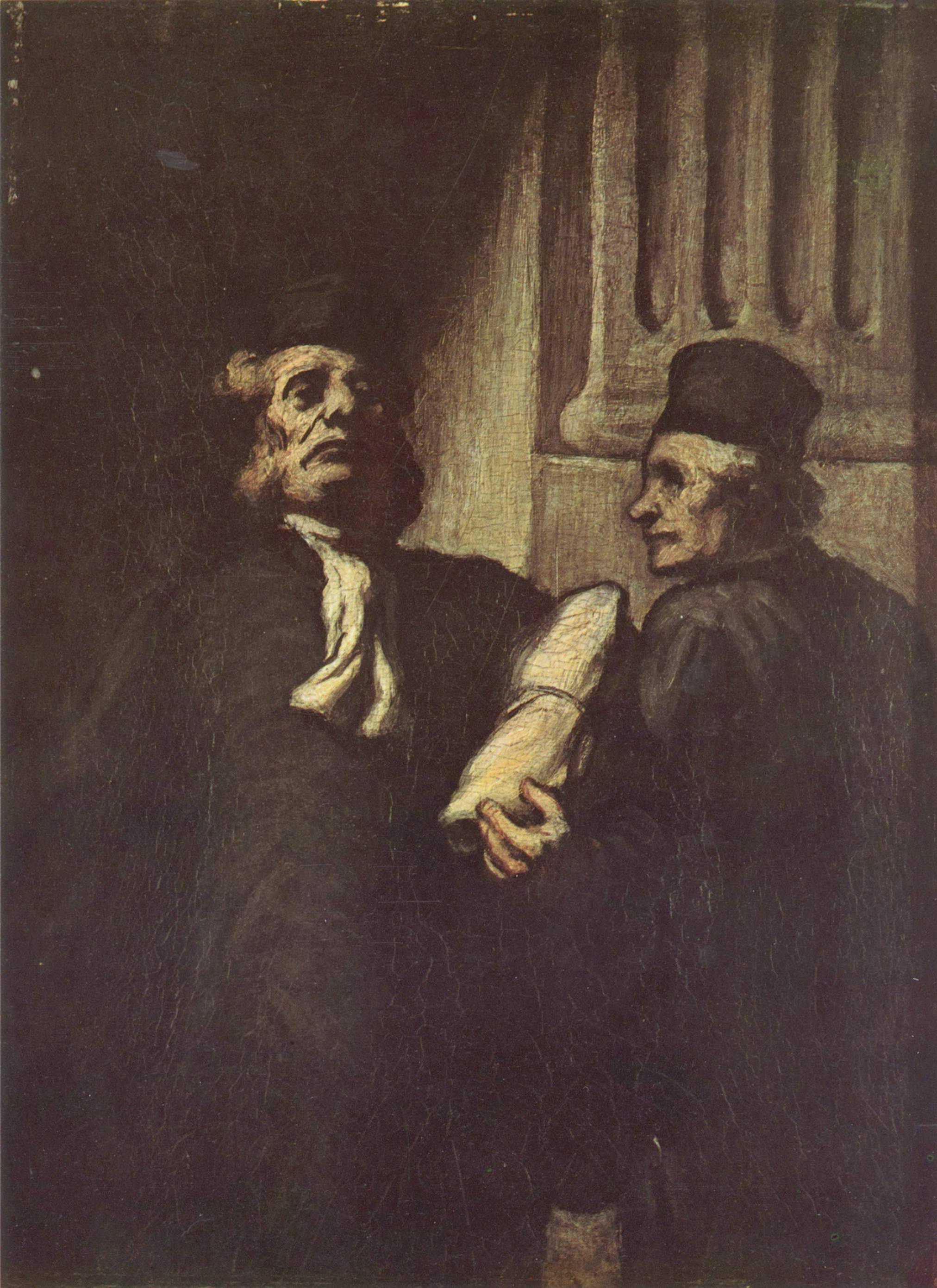 Two Lawyers - Honore Daumier