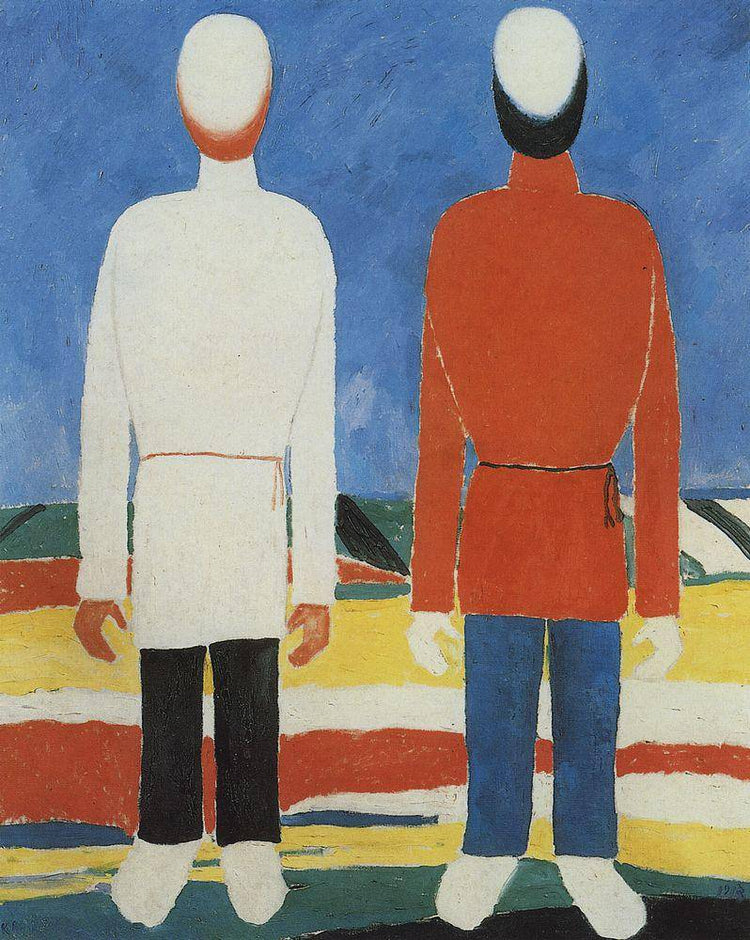 Two Male Figures - Kazimir Malevich