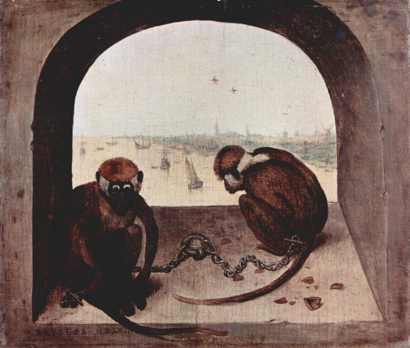 Two Monkeys on gallery wrap