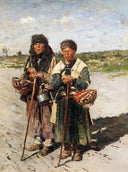 Two pilgrims by Vladimir Makovsky — group oil painting wall art, Realism