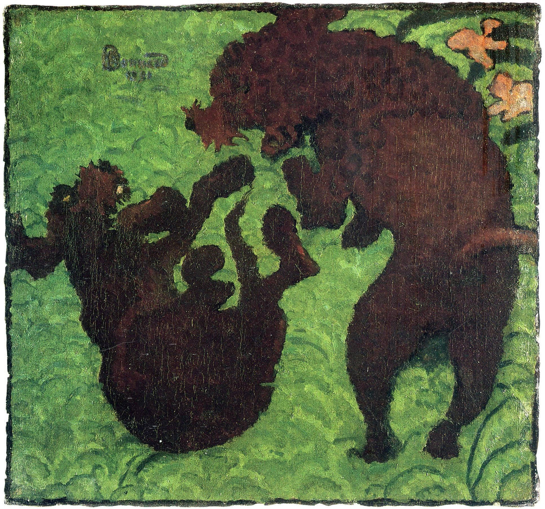 Two Poodles by Pierre Bonnard — hand-painted abstract oil painting reproduction on canvas