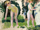 Two Studies of a Nude Outdoors by Maurice Denis — male oil painting wall art, Post Impressionism