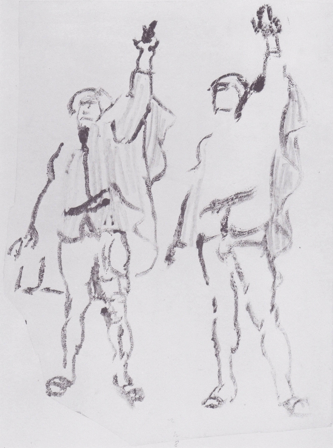 Two swearing by Ferdinand Hodler — hand-painted portrait oil painting reproduction on canvas