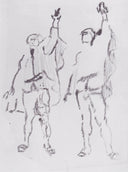 Two swearing by Ferdinand Hodler — group oil painting wall art, Art Nouveau Modern