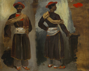 Two Views of a Standing Indian from Calcutta - Eugene Delacroix