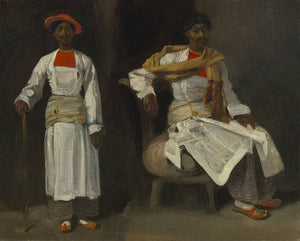 Two Views of an Indian from Calcutta, Seated and Standing - Eugene Delacroix