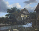 Two Watermills and an Open Sluice by Jacob van Ruisdael — seascapes oil painting wall art, Baroque