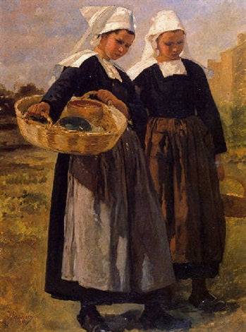 Two Young Bretons - Jules Trayer