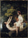 Two young girls bathing in Lake Nemi in entryway