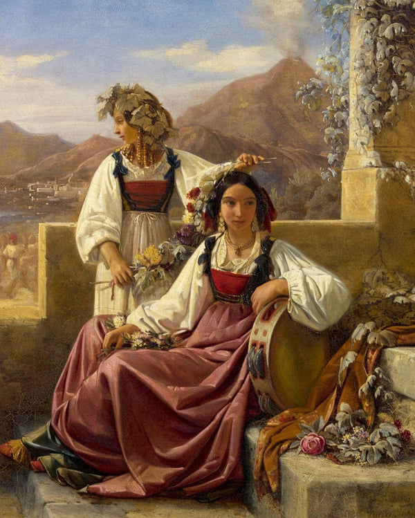 Two young Neapolitans getting ready for the party
