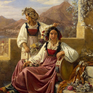 Two young Neapolitans getting ready for the party