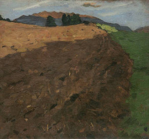 Tyrolean Landscape. Study for Der Sämann - Albin Egger-Lienz