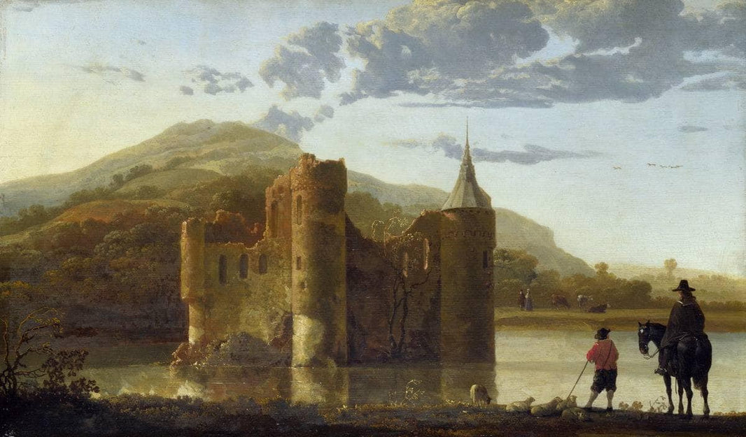 Ubbergen Castle by Aelbert Cuyp — hand-painted animal oil painting reproduction on canvas